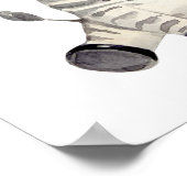 Poster Sois toi-même Aquarelle Baby Zebra (Coin)