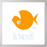 Sois toi-même Cartoon Goldfish Inspiration Moto