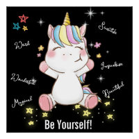 Sois Toi-Même ! La licorne magique. Modifiable
