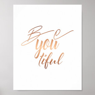 Poster Sois-Tu Beau Script Lettrant du cuivre