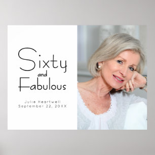 Poster Soixante ans et Fabuleux Photo 60e Anniversaire