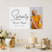 Poster Soixante-dix ans et Fabuleux Script Fête d'anniver