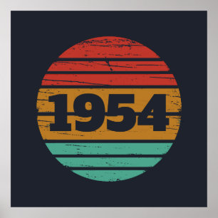 Poster Soixante-dix ans vintages personnalisés 70e annive