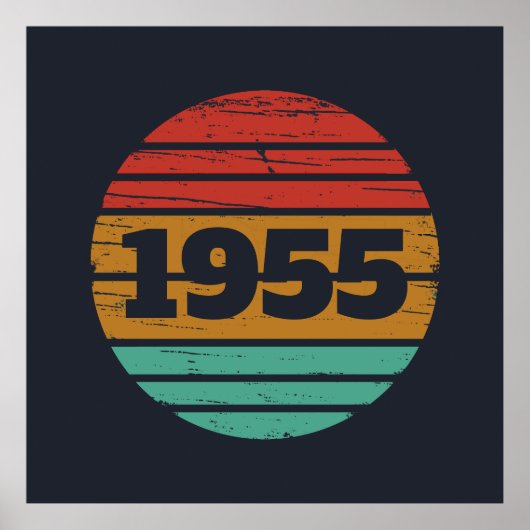 Poster Soixante-dix ans vintages personnalisés 70e annive (Devant)