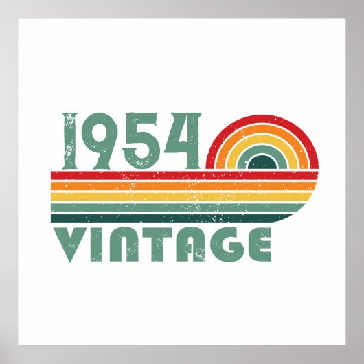 Poster Soixante-dix ans vintages personnalisés 70e annive (Devant)