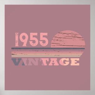 Poster Soixante-dix vintages 70e anniversaire personnalis