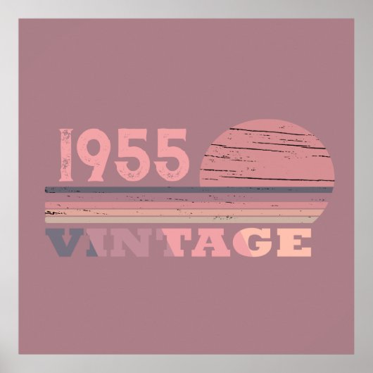 Poster Soixante-dix vintages 70e anniversaire personnalis (Devant)