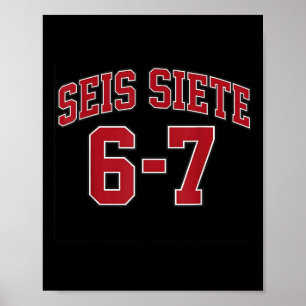Poster Soixante-Sept 67 En Espagnol Maillot De Sport Styl