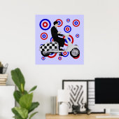 Poster Soixante vérifier moy scooter rider (Bureau à domicile)