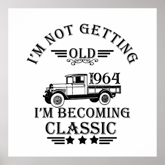 Poster Soixante vintage 60e anniversaire (Devant)