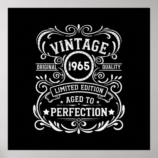 Poster Soixante vintage 60e anniversaire (Devant)