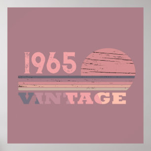 Poster Soixante vintage 60e anniversaire personnalisée