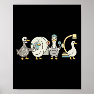 Poster Soky Radiology Shirt, Xray Tech Skeleton Goose