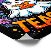 Poster Soky Teacher Cute Ghost Reading Book Funny Hallo  (Coin)