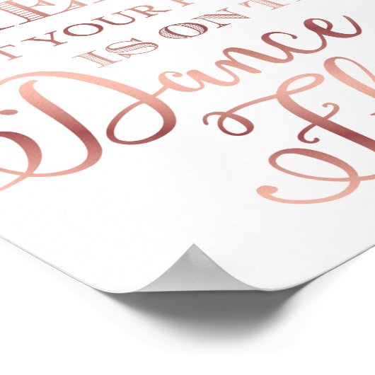 Poster SOL DE DANSE D'Or Chic Rose - SIÈGE (Coin)