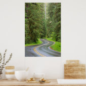 Poster Sol Duc River Road à travers la forêt (Cuisine)