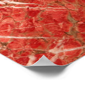 Poster Sol en marbre rouge, texture haute résolution. (Coin)