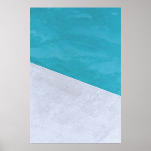 Poster Sol gris vide à côté de la piscine (Devant)