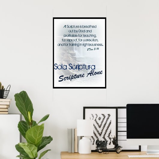 Poster Sola Scriptura/ Ecriture seule (Bureau à domicile)