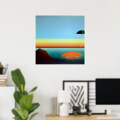 Poster Solace parapluie par les mers surréalistes (Bureau à domicile)