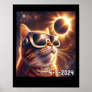 Poster Solaire 2024 Eclipse portant des roues