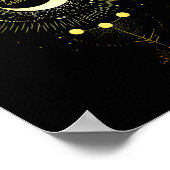 Poster Solaire Eclipse 2024 Boho Sun Moon Path Total Luna (Coin)