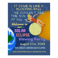 Solaire Eclipse Party Funny Retro Sun Viewing 2017