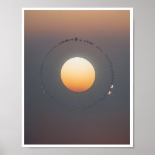 Poster Solaire éclipses ciel Mur arrière - plan