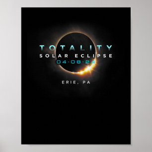 Poster Solaire officiel Eclipse 2024 Erie