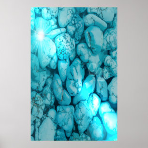 Poster solaire Turquoise Gemstone
