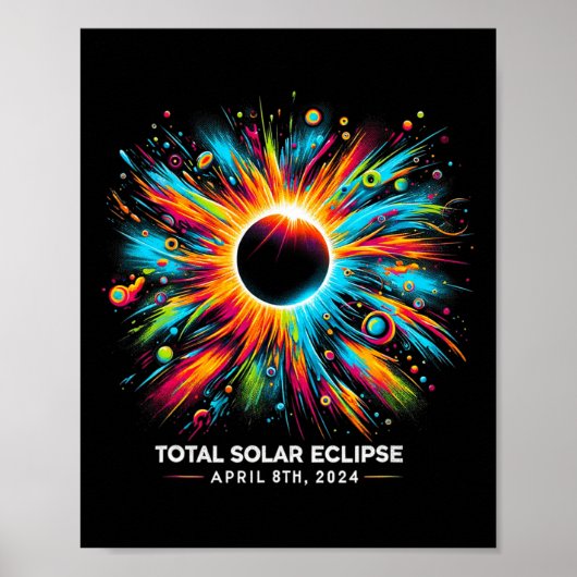 Poster Solar Eclipse 2024 04.08.24 Eclipse Hommes Femmes (Devant)