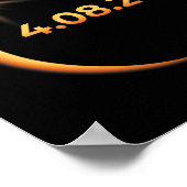 Poster Solar Eclipse 2024 Amérique Totalité 04 08 24 Spri (Coin)