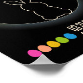 Poster Solar Eclipse 2024 Amusants Lapin de Pâques OEufs  (Coin)