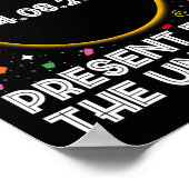 Poster Solar Eclipse 2024 Anniversaire présent 4.8.24 Tot (Coin)