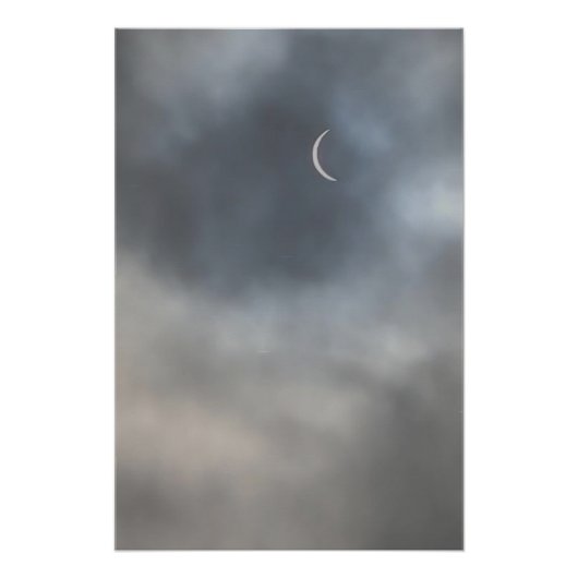 Poster Solar Eclipse 2024 astronomie spatiale lune modern (Devant)