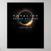 Poster Solar Eclipse 2024 Austin (Devant)