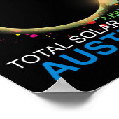 Poster Solar Eclipse 2024 Austin Texas Colorful Totality (Coin)