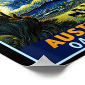 Poster Solar Eclipse 2024 Austin Texas Van Gogh Starry Ni (Coin)