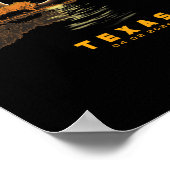Poster Solar Eclipse 2024 Guitare 04.08.24 Totalité Texas (Coin)