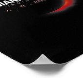 Poster Solar Eclipse 2024 Indianapolis Indiana 8 avril 20 (Coin)