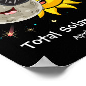 Poster Solar Eclipse 2024 Joli Solar Eclipse Enfants Garç (Coin)