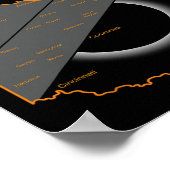 Poster Solar Eclipse 2024 State Ohio Map Total Solar Ecli (Coin)