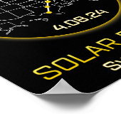 Poster Solar Eclipse 2024 Syracuse Ny New York Totalité E (Coin)