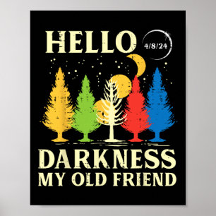 Poster Solar Eclipse 2024 Tress Hello Darkness 04.08 Enfa