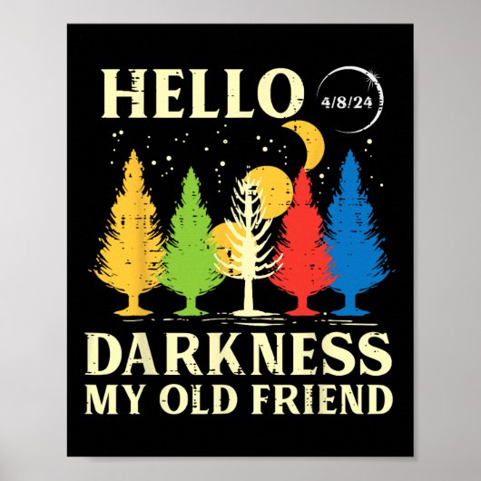 Poster Solar Eclipse 2024 Tress Hello Darkness 04.08 Enfa (Devant)