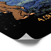 Poster Solar Eclipse Bigfoot Starry Night Sasquatatatts M (Coin)