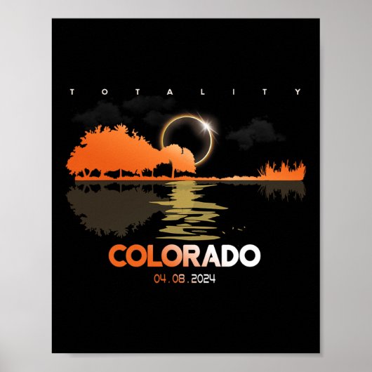 Poster Solar Eclipse Colorado Totalité de la guitare (Devant)
