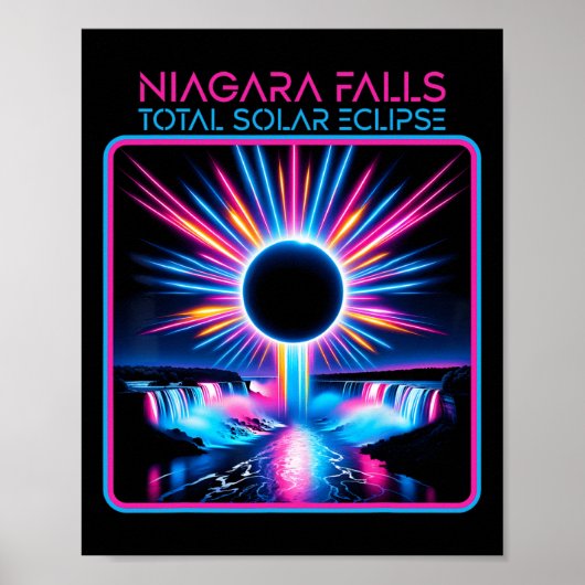 Poster Solar Eclipse Niagara Falls Totalité Event Souveni (Devant)