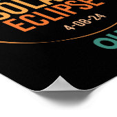Poster Solar Eclipse Ohio 8 avril 2024 Totalité (Coin)