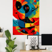 Poster Solar Geometry II – Mid-Century Abstract Construct (Bureau à domicile)